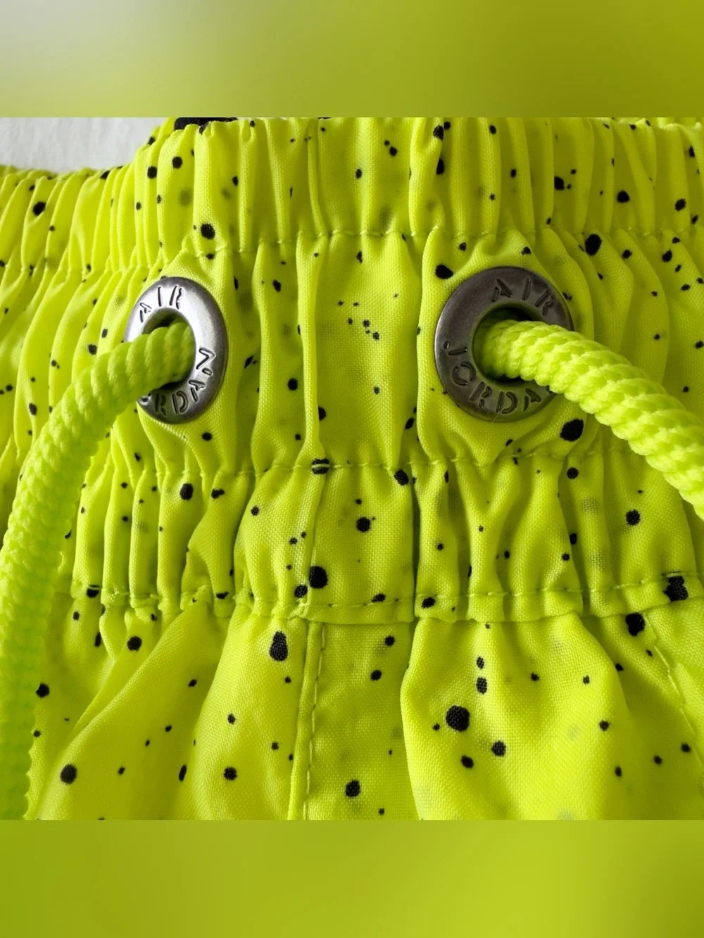 Jordan Brand Jumpman Cement Poolside Swim Shorts Mens Medium Lime Green